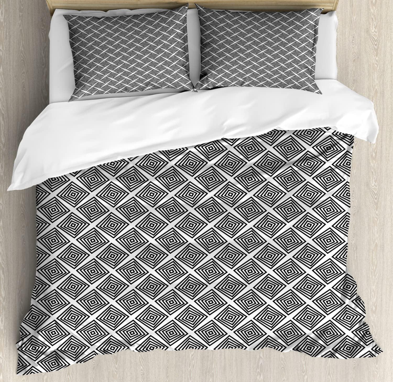 imageAmbesonne Heart Duvet Cover Sets Rainbow Colors Watercolor Style Inspired Hearts Valentines Day Love Romantic Couples Bedding Set with 2 Duvet Covers amp 4 Pillowcases 2 Pack Queen Size MulticolorWhite Grey