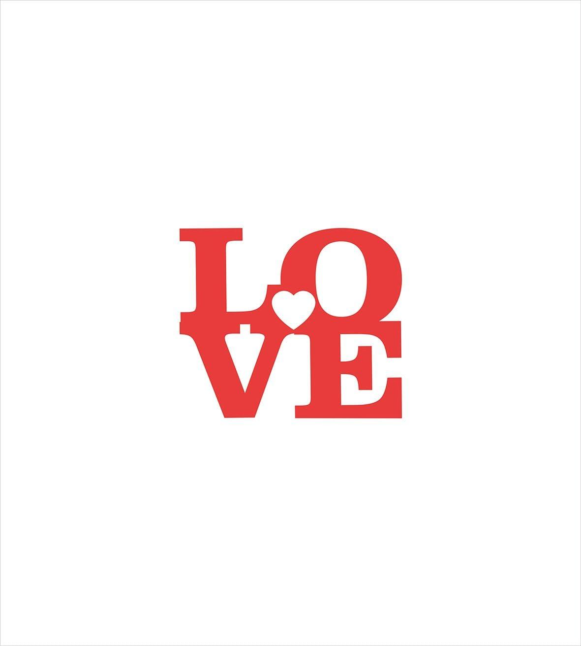 imageAmbesonne Love Duvet Cover Sets Valentines Day Design Romance Themed Vintage Wedding Inspirations Typographic Retro Bedding Set with 2 Duvet Covers amp 4 Pillowcases 2 Pack Queen Size Red WhiteRed White