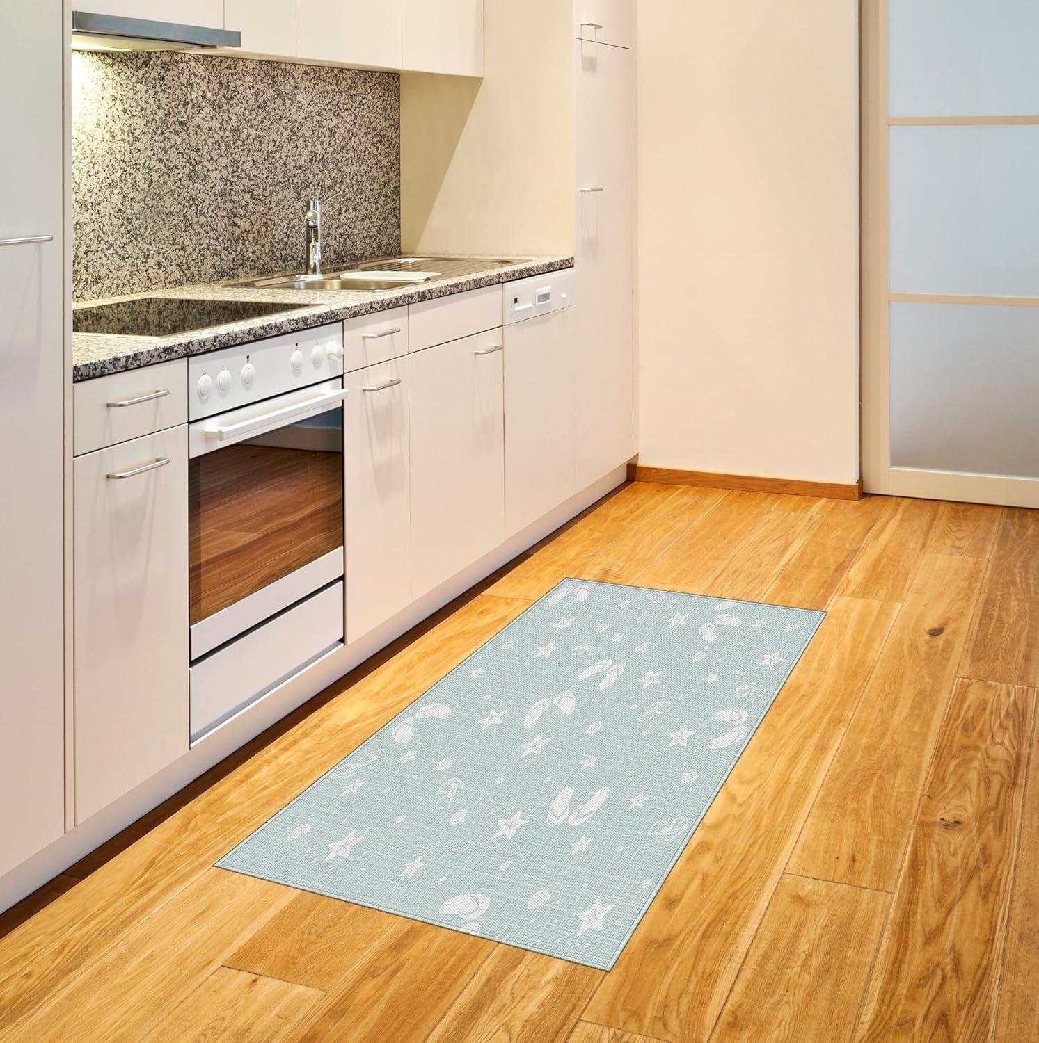 imageAmbesonne Modern Area Rug New York City Skyline at Night with Skyscrapers Manhattan USA American Panorama Flat Woven Accent Rug for Living Room Bedroom Dining Room 4 X 57 Violet PurpleSeafoam White