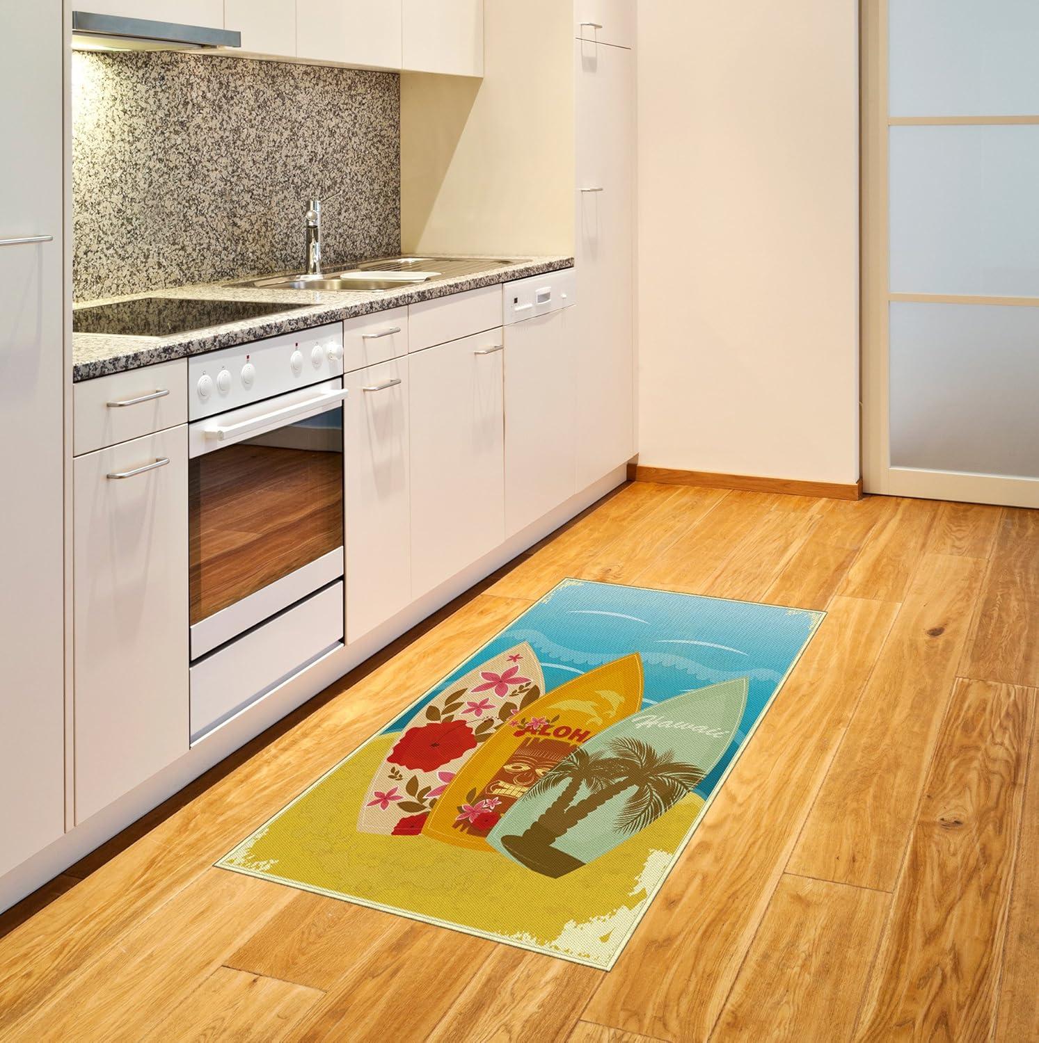 imageAmbesonne Modern Area Rug New York City Skyline at Night with Skyscrapers Manhattan USA American Panorama Flat Woven Accent Rug for Living Room Bedroom Dining Room 4 X 57 Violet PurpleBlue Mustard