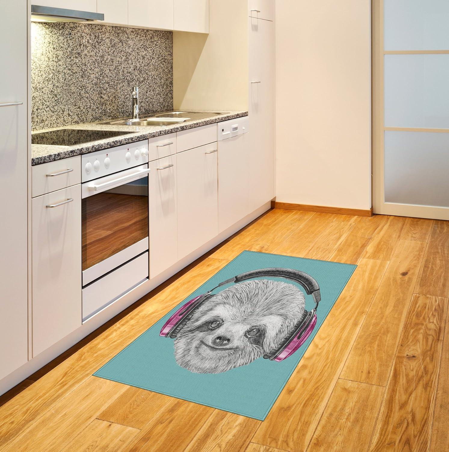 imageAmbesonne Modern Area Rug New York City Skyline at Night with Skyscrapers Manhattan USA American Panorama Flat Woven Accent Rug for Living Room Bedroom Dining Room 4 X 57 Violet PurpleTeal Grey