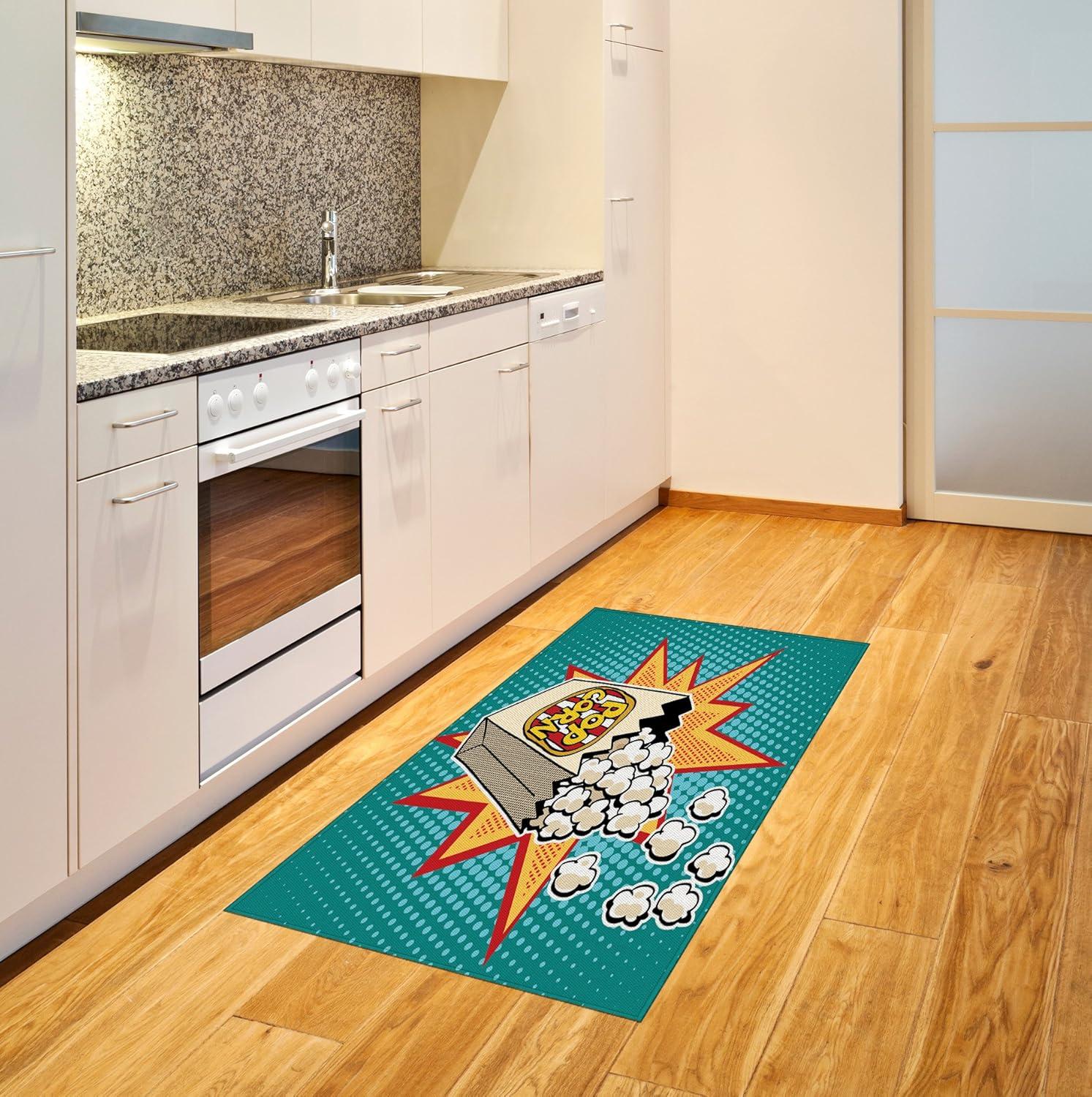imageAmbesonne Modern Area Rug New York City Skyline at Night with Skyscrapers Manhattan USA American Panorama Flat Woven Accent Rug for Living Room Bedroom Dining Room 4 X 57 Violet PurpleTeal Red