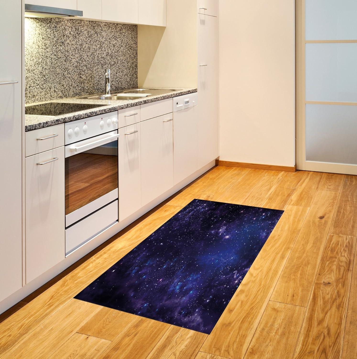 imageAmbesonne Modern Area Rug New York City Skyline at Night with Skyscrapers Manhattan USA American Panorama Flat Woven Accent Rug for Living Room Bedroom Dining Room 4 X 57 Violet PurpleNavy Blue