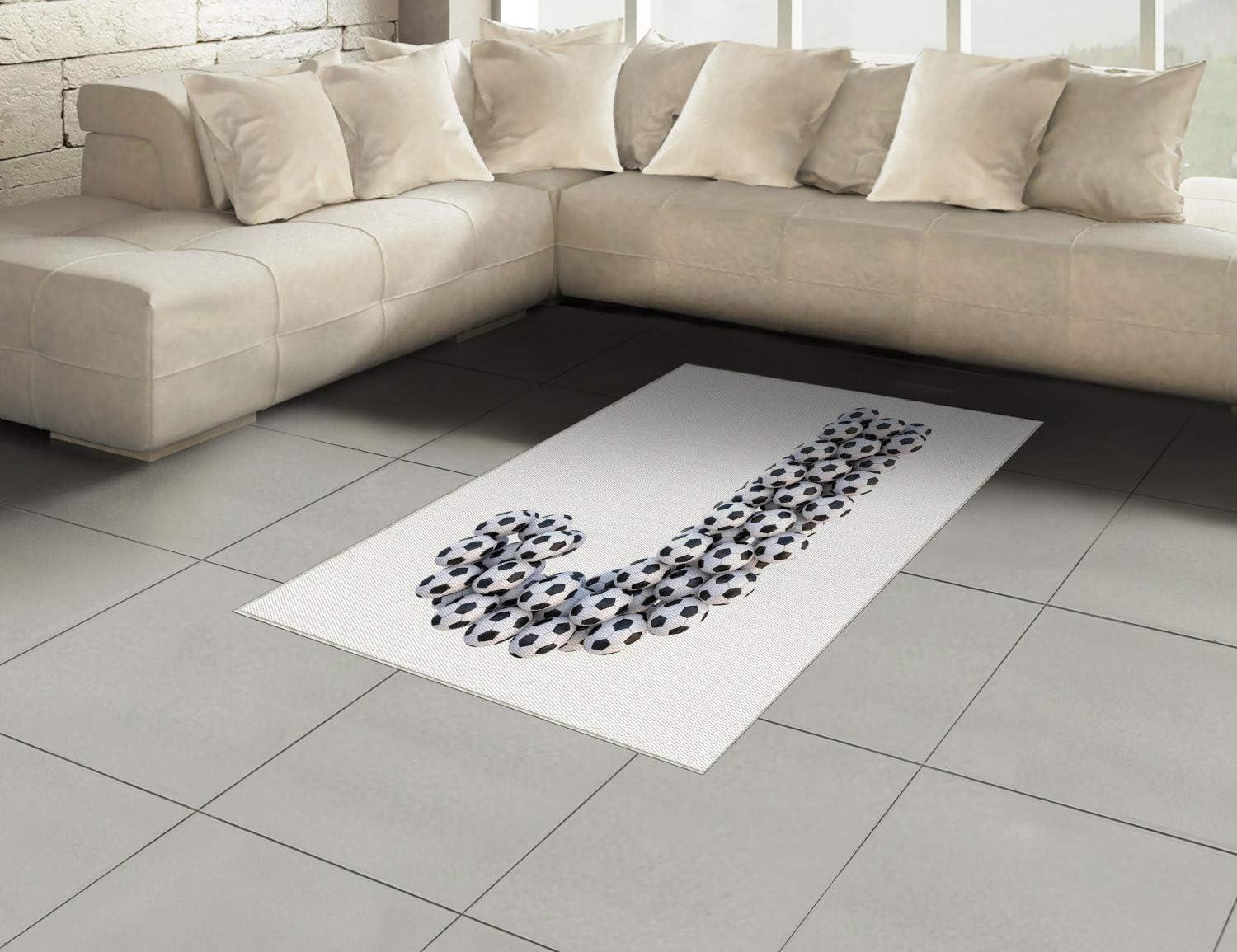 imageAmbesonne Modern Area Rug New York City Skyline at Night with Skyscrapers Manhattan USA American Panorama Flat Woven Accent Rug for Living Room Bedroom Dining Room 4 X 57 Violet PurpleWhite Black