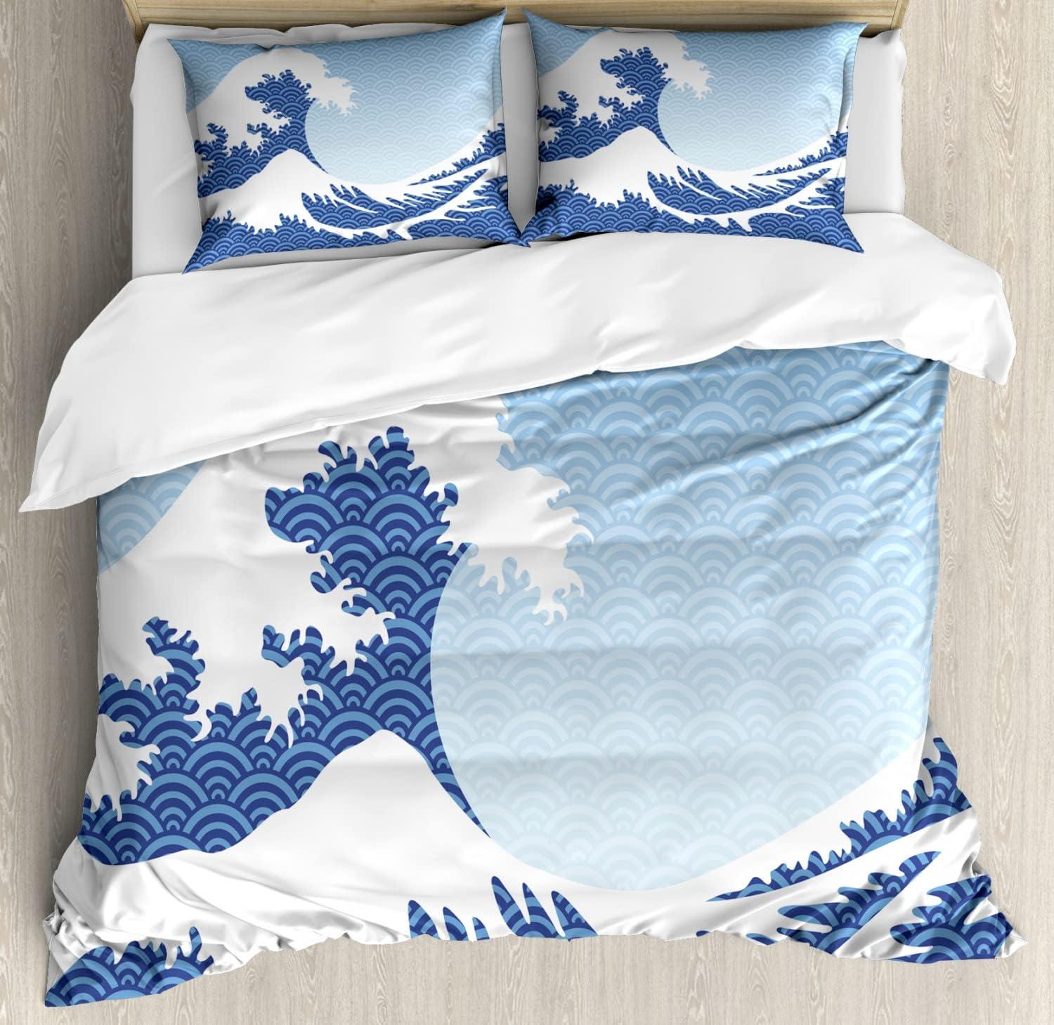 imageAmbesonne Neutral Duvet Cover Set Grey and Grunge Style Up and Down Cursors Pattern Tribal Art Monochrome Decorative 3 Piece Bedding Set with 2 Pillow Shams Queen Size Pale Taupe and WhiteIndigo Pale Blue