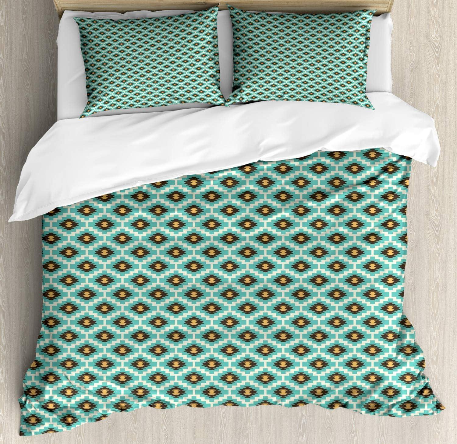 imageAmbesonne Rain Duvet Cover Sets Valentines Day Theme Cloud and Sun Pattern with Heart Shaped Rays Bedding Set with 2 Duvet Covers amp 4 Pillowcases 2 Pack Queen Size Dark Coral MustardPale Blue Apricot