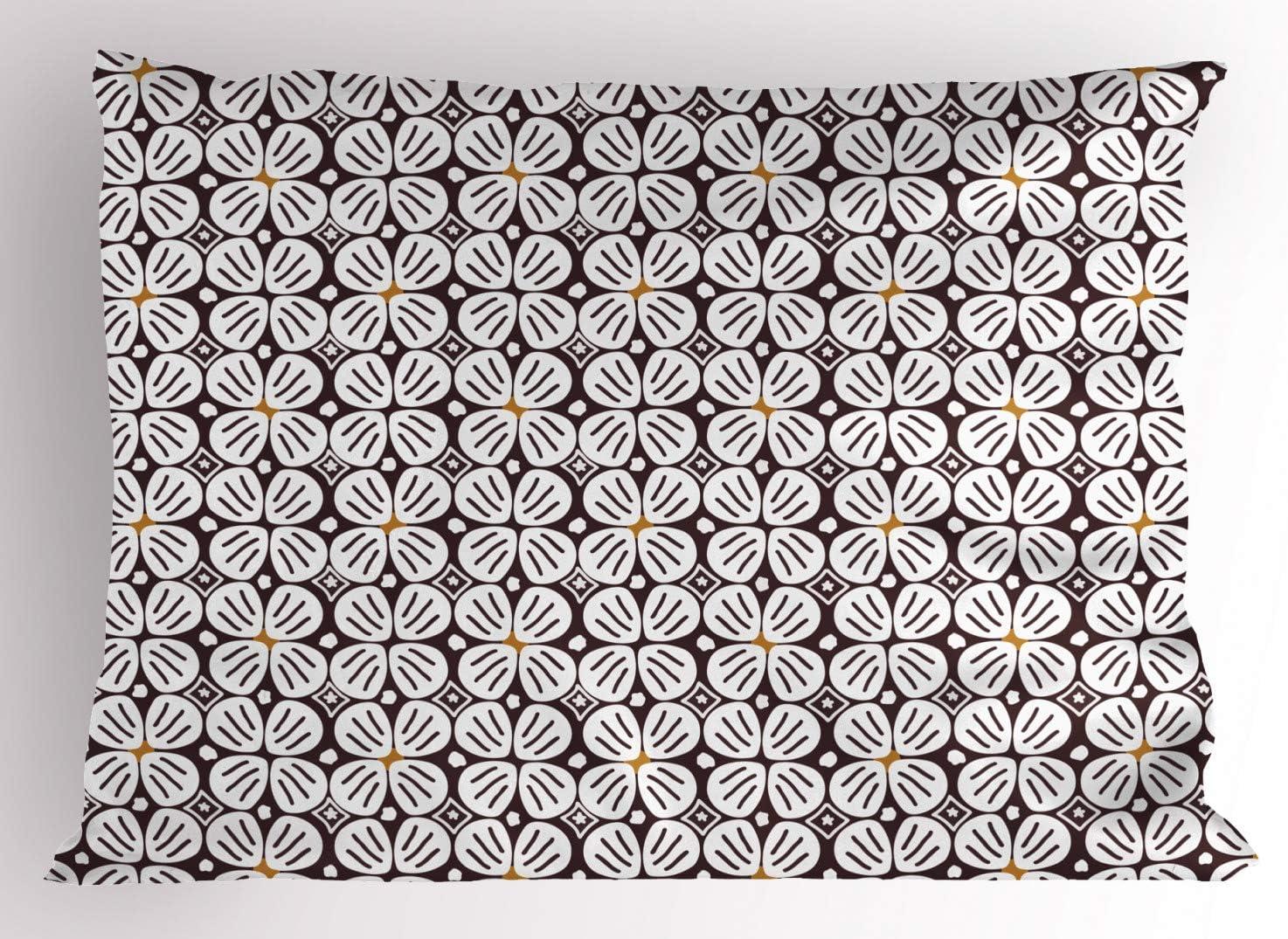 imageAmbesonne Rain Pillow Sham Set of 2 Valentines Day Theme Cloud and Sun Pattern with Heart Shaped Rays Quality Microfiber Bedding Item for All Seasons 26 x 20 Dark Coral MustardEarth Yellow Dark Taupe