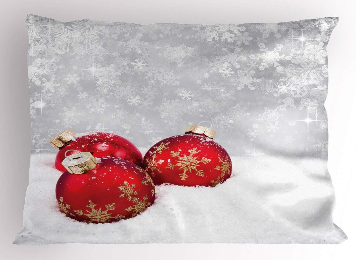 imageAmbesonne Saying Pillow Sham Set of 2 Circular Color Splash Outspread Brushstrokes with Inspirational Words Valentines Concept Quality Microfiber Bedding Item for All Seasons 26 x 20 YellowRed White
