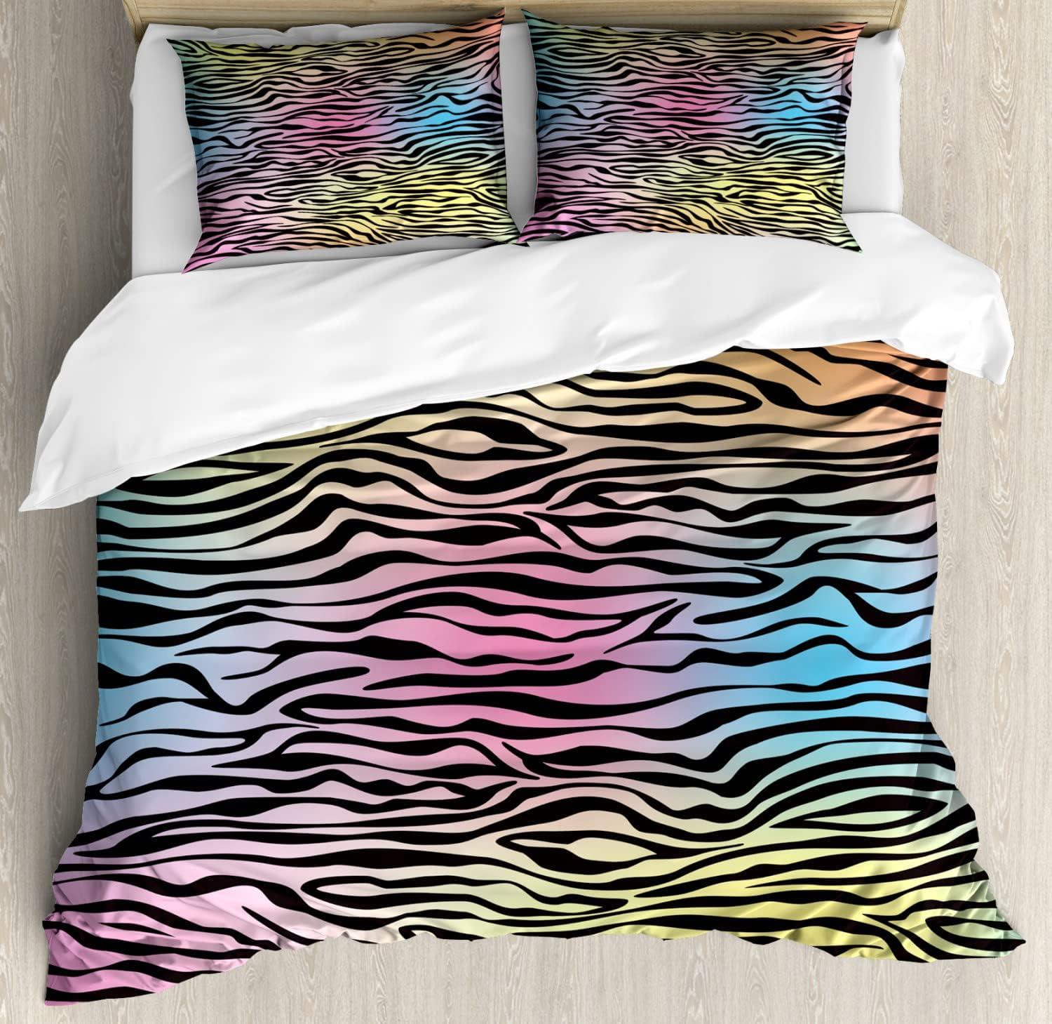 imageAmbesonne Teal Duvet Cover Set Crystal Hearts and Gemstone Valentines Day Celebrating Romantic Print Decorative 3 Piece Bedding Set with 2 Pillow Shams Queen Size Red Fuchsia TealYellow Coral Pink