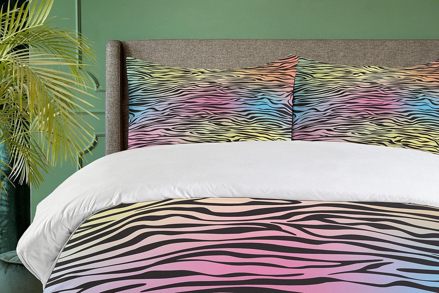 imageAmbesonne Teal Duvet Cover Set Crystal Hearts and Gemstone Valentines Day Celebrating Romantic Print Decorative 3 Piece Bedding Set with 2 Pillow Shams Queen Size Red Fuchsia TealYellow Coral Pink