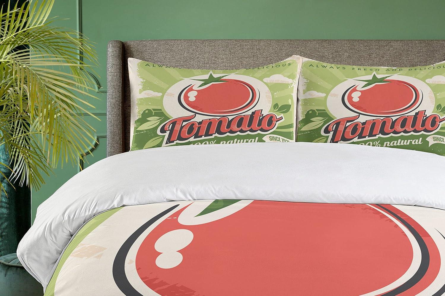imageAmbesonne Teal Duvet Cover Set Crystal Hearts and Gemstone Valentines Day Celebrating Romantic Print Decorative 3 Piece Bedding Set with 2 Pillow Shams Queen Size Red Fuchsia TealGreen Red