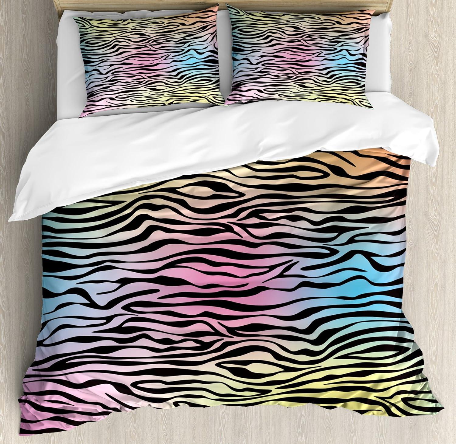 imageAmbesonne Teal Duvet Cover Set Crystal Hearts and Gemstone Valentines Day Celebrating Romantic Print Decorative 3 Piece Bedding Set with 2 Pillow Shams Queen Size Red Fuchsia TealYellow Coral Pink