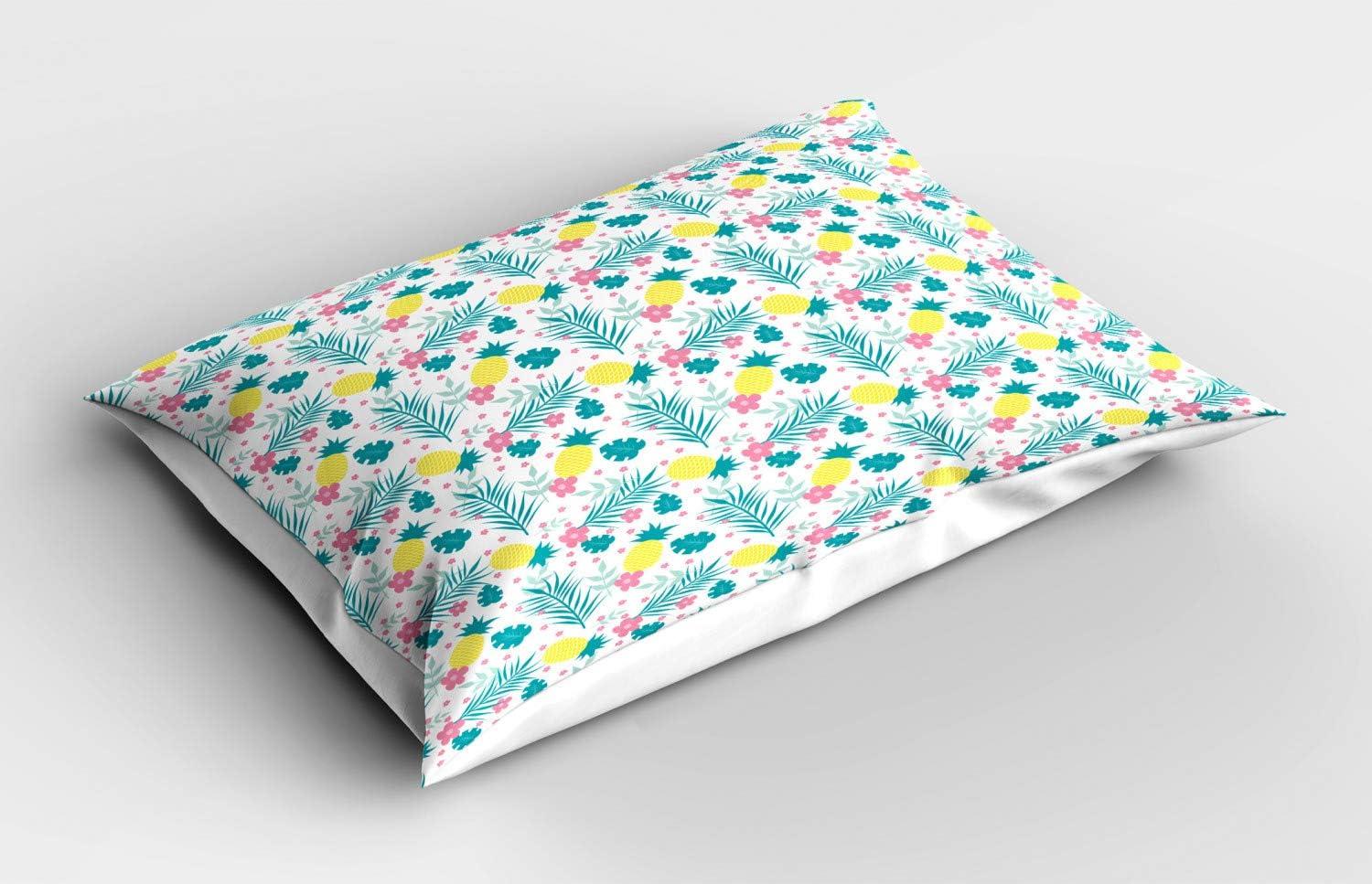 imageAmbesonne Valentines Day Pillow Sham Set of 2 Abstract Hearts Lollipops Rhythmic Romance Illustration Quality Microfiber Bedding Item for All Seasons 26 x 20 Vermilion PearlPetrol Blue Yellow Pink