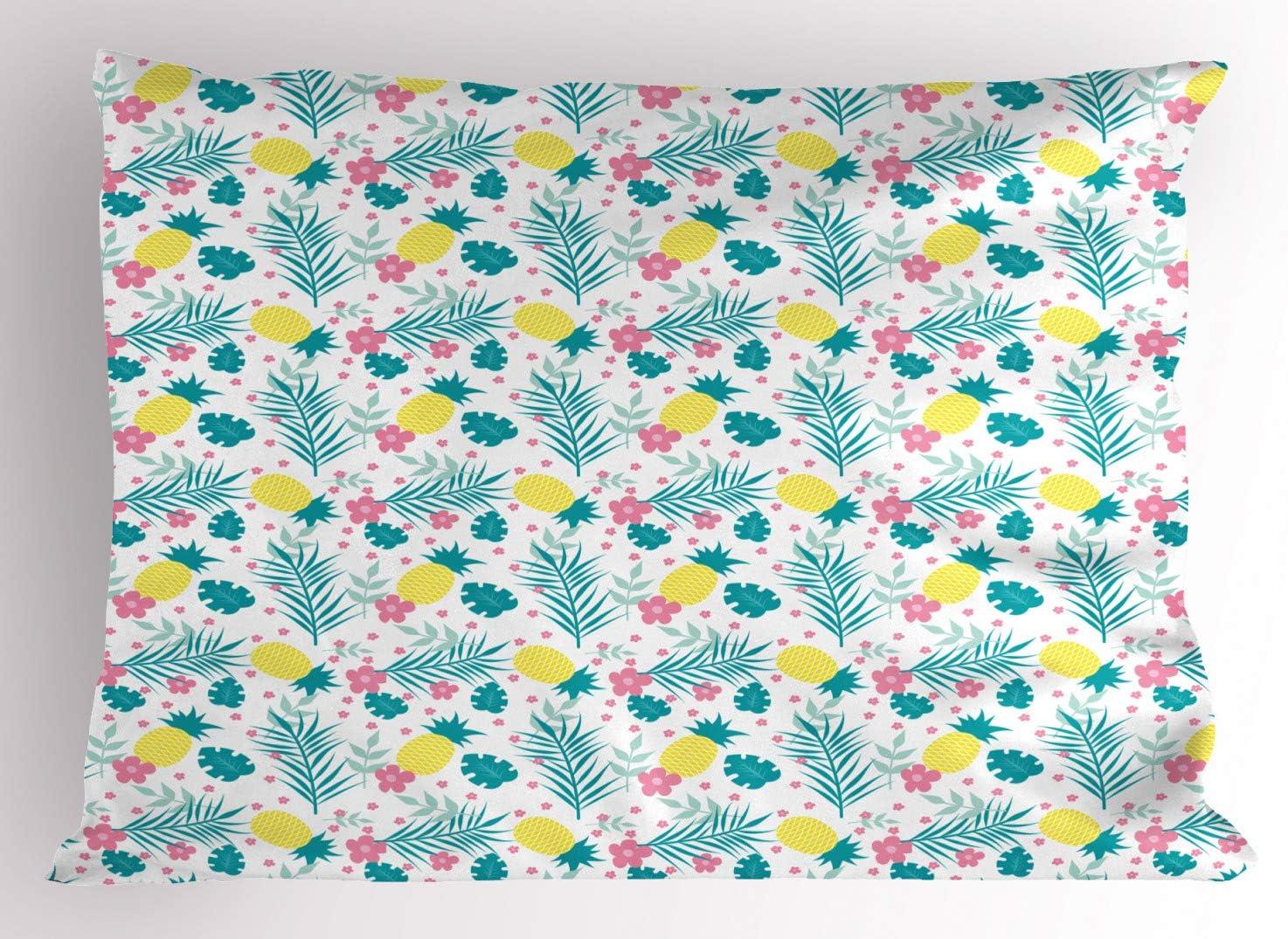 imageAmbesonne Valentines Day Pillow Sham Set of 2 Abstract Hearts Lollipops Rhythmic Romance Illustration Quality Microfiber Bedding Item for All Seasons 26 x 20 Vermilion PearlPetrol Blue Yellow Pink