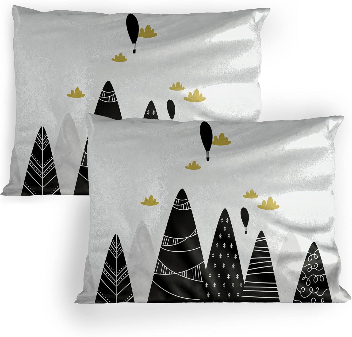 imageAmbesonne Valentines Day Pillow Sham Set of 2 Clouds in Clear Blue Sky Forming a Heart Shape Romantic Beach Quality Microfiber Bedding Item for All Seasons 30 x 20 Blue White Sand BrownBlack and Khaki