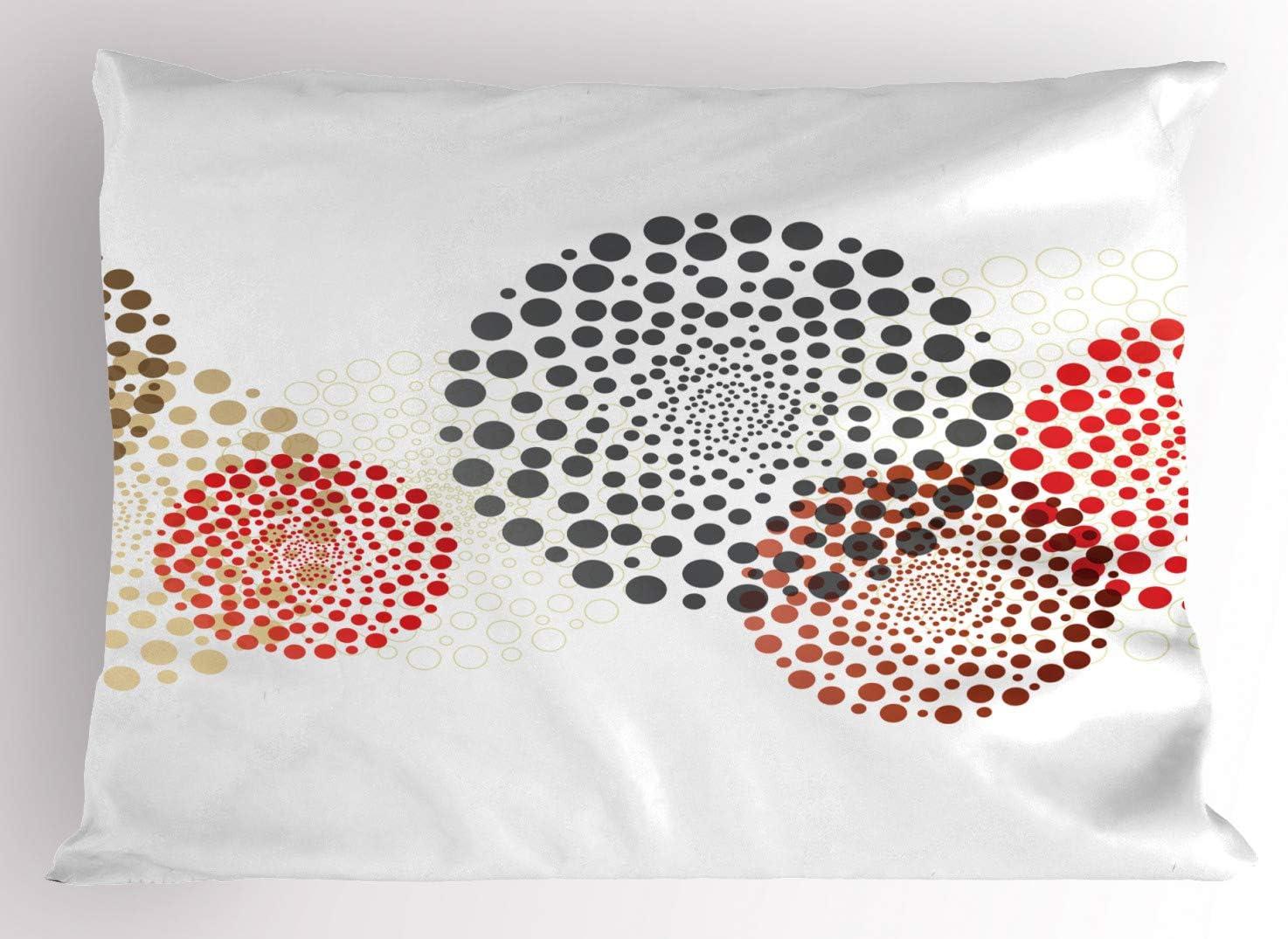 imageAmbesonne Valentines Day Pillow Sham Set of 2 Owls in Love Print Partners Couples Boho Style Hearts Flowers Dots Quality Microfiber Bedding Item for All Seasons 26 x 20 Pink Red YellowMaroon Grey Red