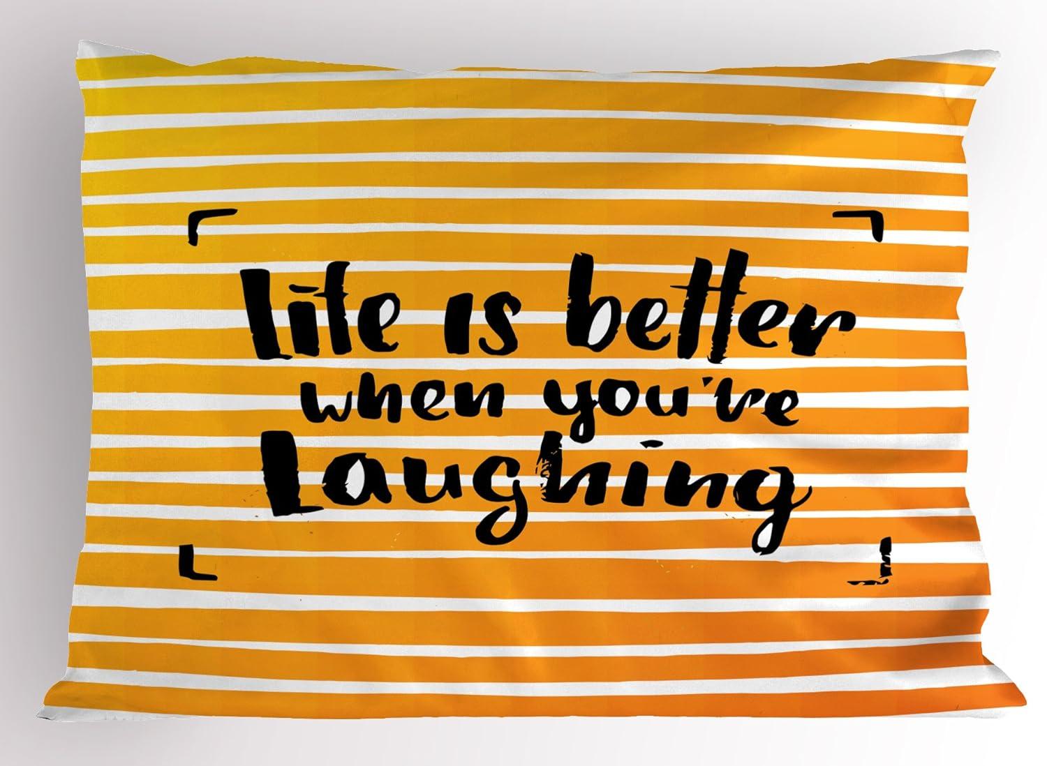 imageAmbesonne Valentines Day Pillow Sham Set of 2 Pop Culture Keep Calm Words with Heart Shaped Eye Love Theme Quality Microfiber Bedding Item for All Seasons 36 x 20 Charcoal Grey Pale PinkOrange Yellow and Black