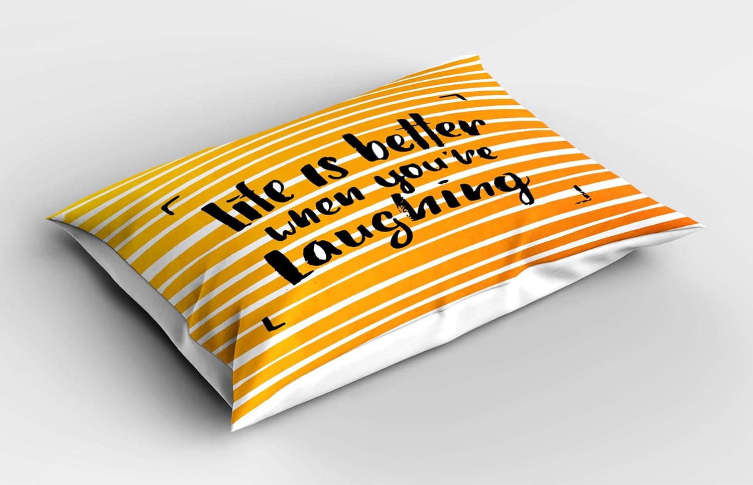 imageAmbesonne Valentines Day Pillow Sham Set of 2 Pop Culture Keep Calm Words with Heart Shaped Eye Love Theme Quality Microfiber Bedding Item for All Seasons 36 x 20 Charcoal Grey Pale PinkOrange Yellow and Black