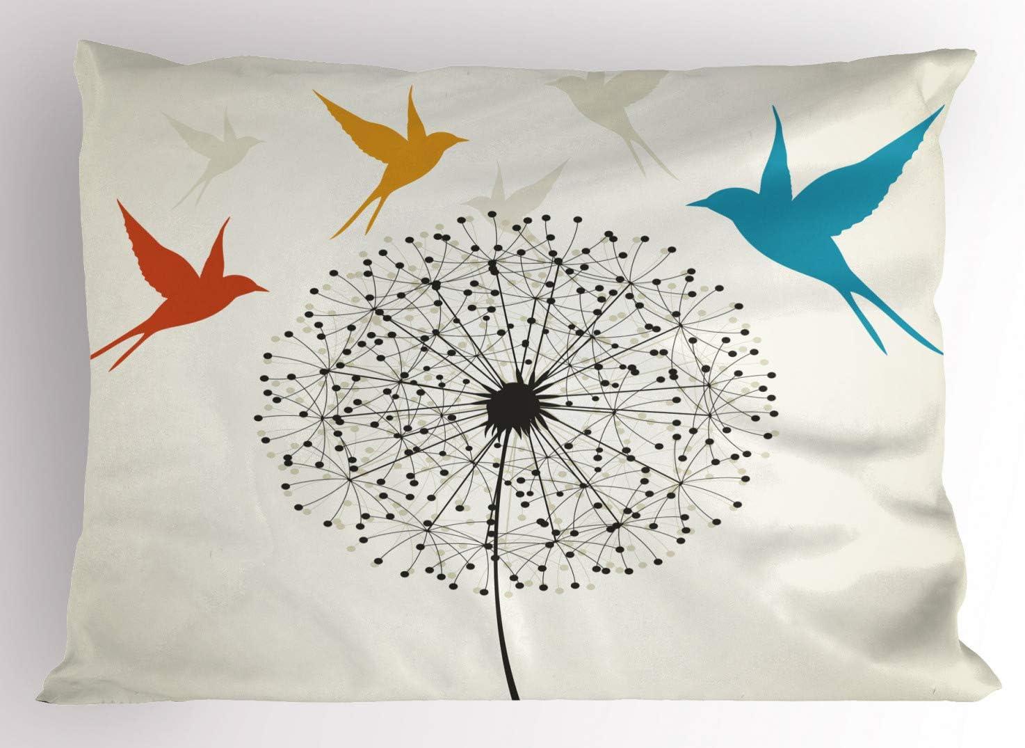 imageAmbesonne Valentines Day Pillow Sham Set of 2 Pop Culture Keep Calm Words with Heart Shaped Eye Love Theme Quality Microfiber Bedding Item for All Seasons 36 x 20 Charcoal Grey Pale PinkEggshell Multicolor