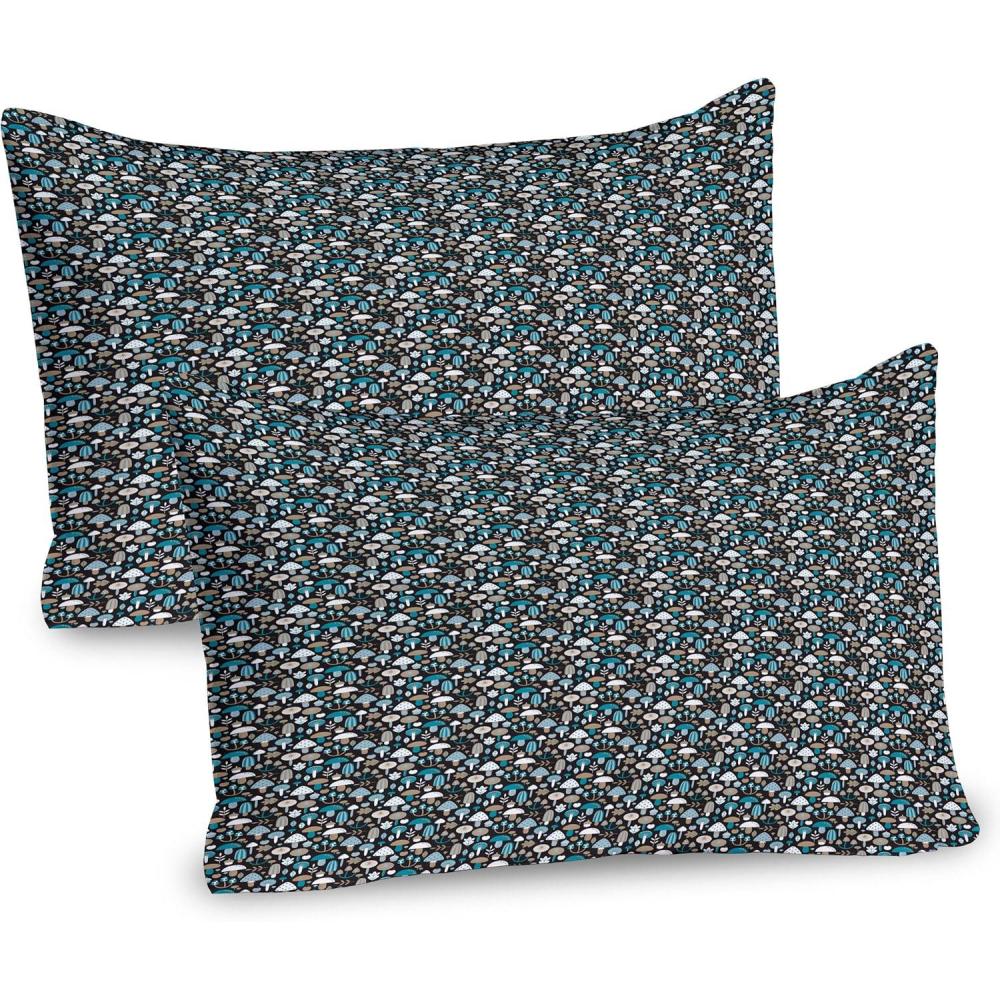imageAmbesonne Chocolate Pillow Sham Set of 2 Chocolate Heart on The Wooden Board Background for Valentines Day Quality Microfiber Bedding Item for All Seasons 30 x 20 Sand Brown Dark BrownBrown and Blue