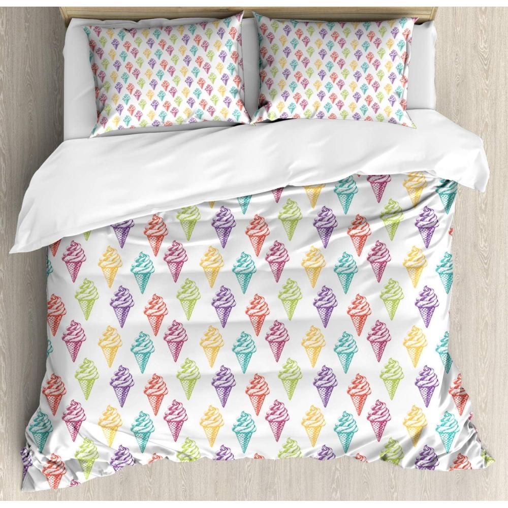 imageAmbesonne Damask Grey Duvet Cover Set Simple Pattern with Curls and Dots in Neutral Design Print Decorative 3 Piece Bedding Set with 2 Pillow Shams Queen Size Pale Grey and WhiteWhite and Multicolor