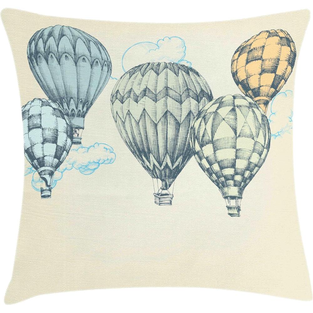 imageAmbesonne Flower Throw Pillow Cushion Cover Retro Romantic Rose Petal with Rain Water Drops Valentines Love Picture Decorative Square Accent Pillow Case 18 X 18 White and BlackGreen Blue