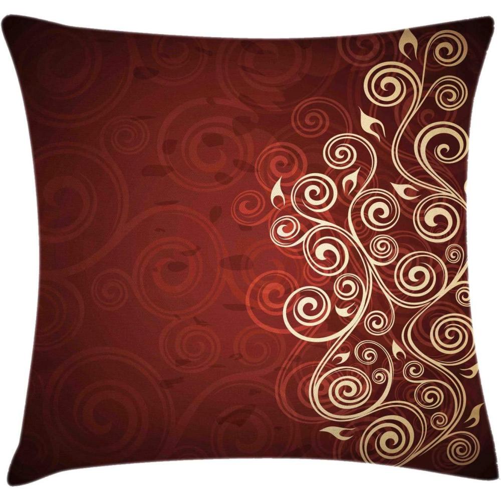 imageAmbesonne Flower Throw Pillow Cushion Cover Retro Romantic Rose Petal with Rain Water Drops Valentines Love Picture Decorative Square Accent Pillow Case 18 X 18 White and BlackCream Ruby