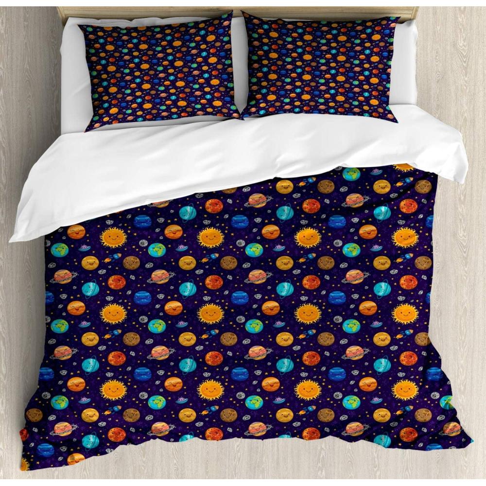 imageAmbesonne Heart Duvet Cover Sets Rainbow Colors Watercolor Style Inspired Hearts Valentines Day Love Romantic Couples Bedding Set with 2 Duvet Covers amp 4 Pillowcases 2 Pack Queen Size MulticolorDark Purple Multicolor
