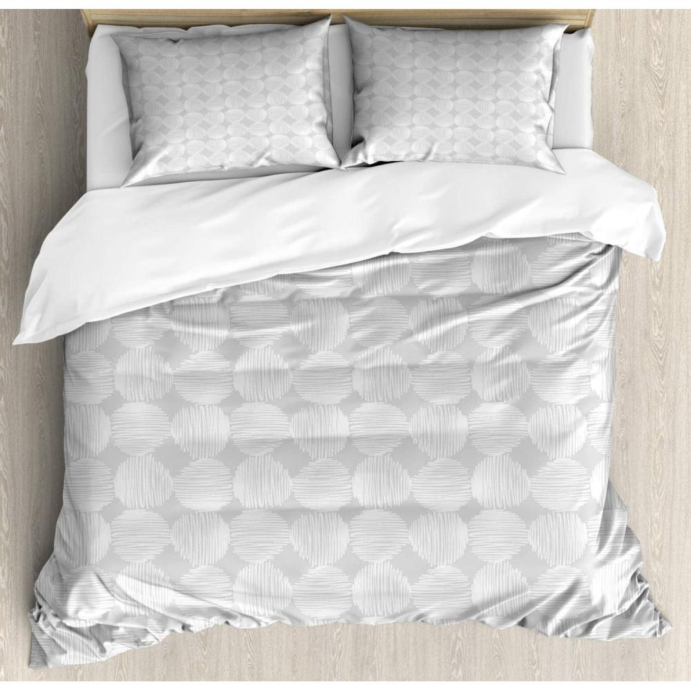 imageAmbesonne Heart Duvet Cover Sets Rainbow Colors Watercolor Style Inspired Hearts Valentines Day Love Romantic Couples Bedding Set with 2 Duvet Covers amp 4 Pillowcases 2 Pack Queen Size MulticolorPale Grey White