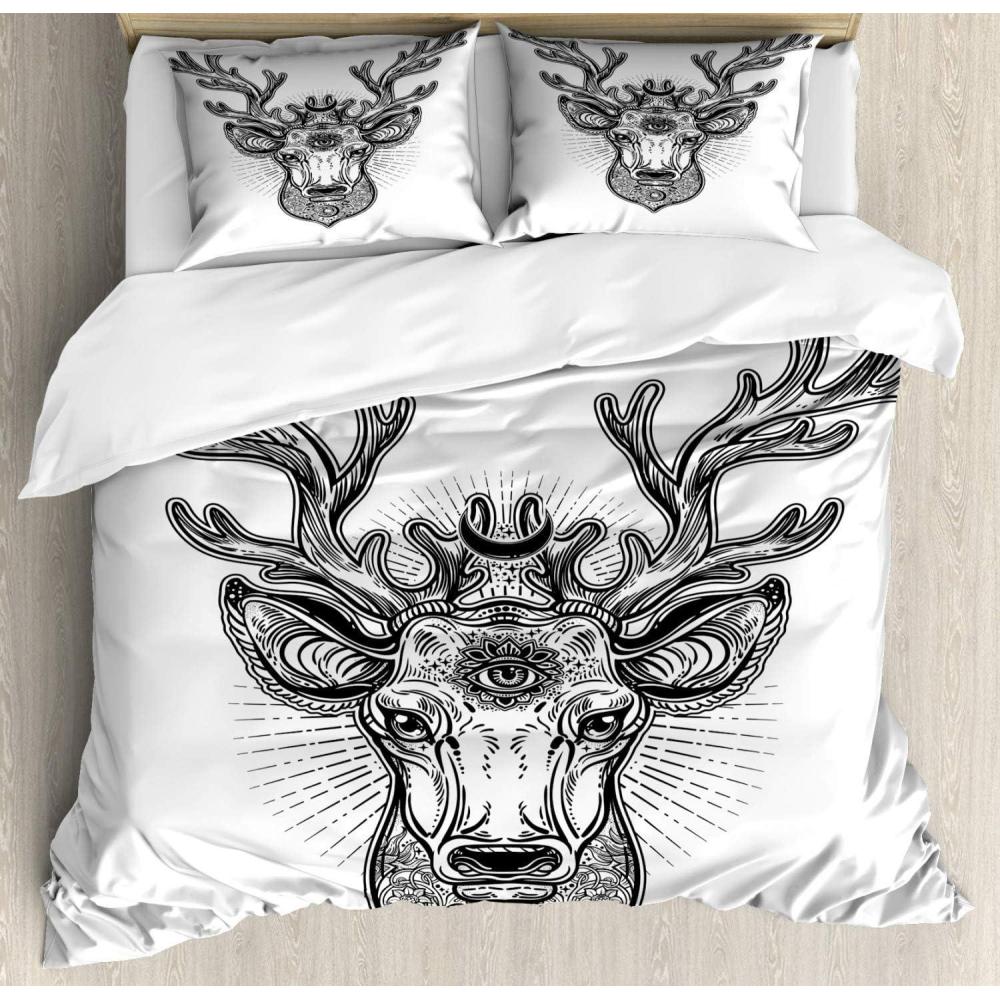 imageAmbesonne Heart Duvet Cover Sets Rainbow Colors Watercolor Style Inspired Hearts Valentines Day Love Romantic Couples Bedding Set with 2 Duvet Covers amp 4 Pillowcases 2 Pack Queen Size MulticolorCharcoal Grey and White