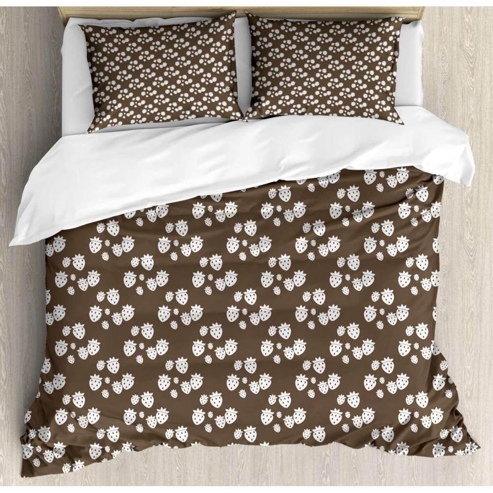 imageAmbesonne Love Duvet Cover Set Valentines Day Words and Hearts on Grunge Stripes Backdrop Decorative 3 Piece Bedding Set with 2 Pillow Shams Queen Size Charcoal Grey Pale PinkDark Taupe and White