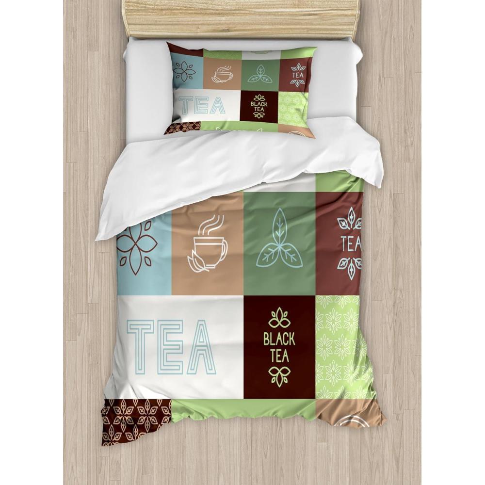 imageAmbesonne Love Duvet Cover Sets Hand Written I Love You Phrases Heart Valentines Day Inspiration Bedding Set with 2 Duvet Covers amp 4 Pillowcases 2 Pack Queen Size Vermilion Black WhiteGreen Brown Blue