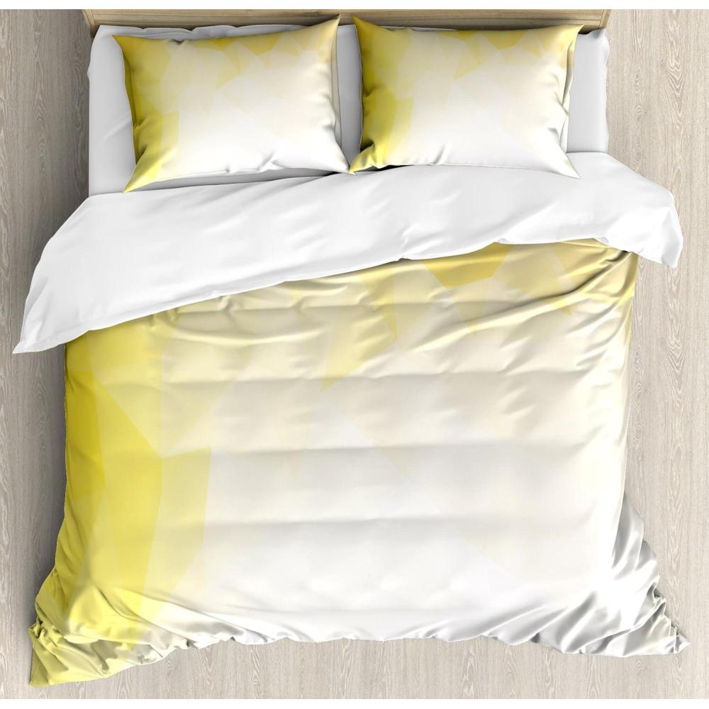 imageAmbesonne Love Duvet Cover Sets Valentines Day Design Romance Themed Vintage Wedding Inspirations Typographic Retro Bedding Set with 2 Duvet Covers amp 4 Pillowcases 2 Pack Queen Size Red WhiteYellow White