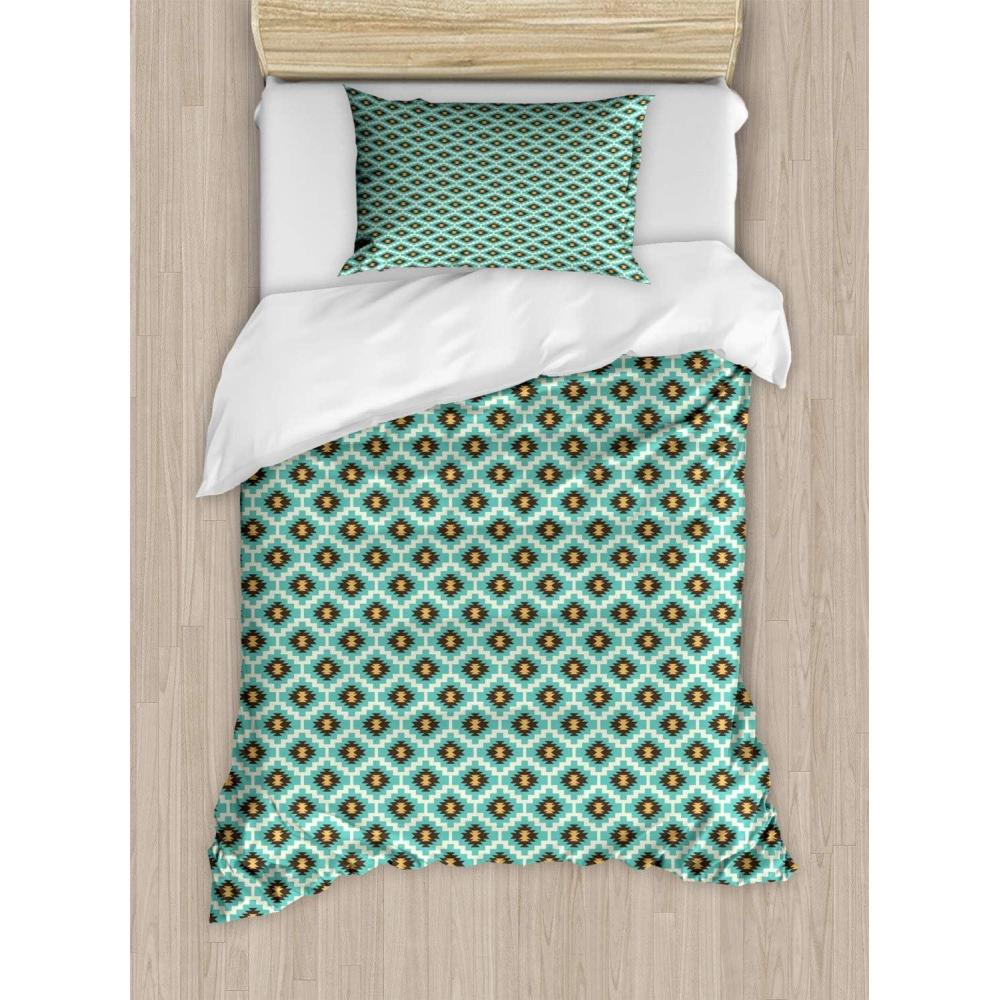 imageAmbesonne Rain Duvet Cover Sets Valentines Day Theme Cloud and Sun Pattern with Heart Shaped Rays Bedding Set with 2 Duvet Covers amp 4 Pillowcases 2 Pack Queen Size Dark Coral MustardPale Blue Apricot