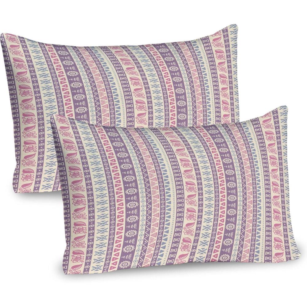 imageAmbesonne Shabby Flora Pillow Sham Set of 2 Romantic Rose Petals with Branches Nature Beauty Valentine Feminine Print Quality Microfiber Bedding Item for All Seasons 26 x 20 Pink and YellowPale Pink Mauve