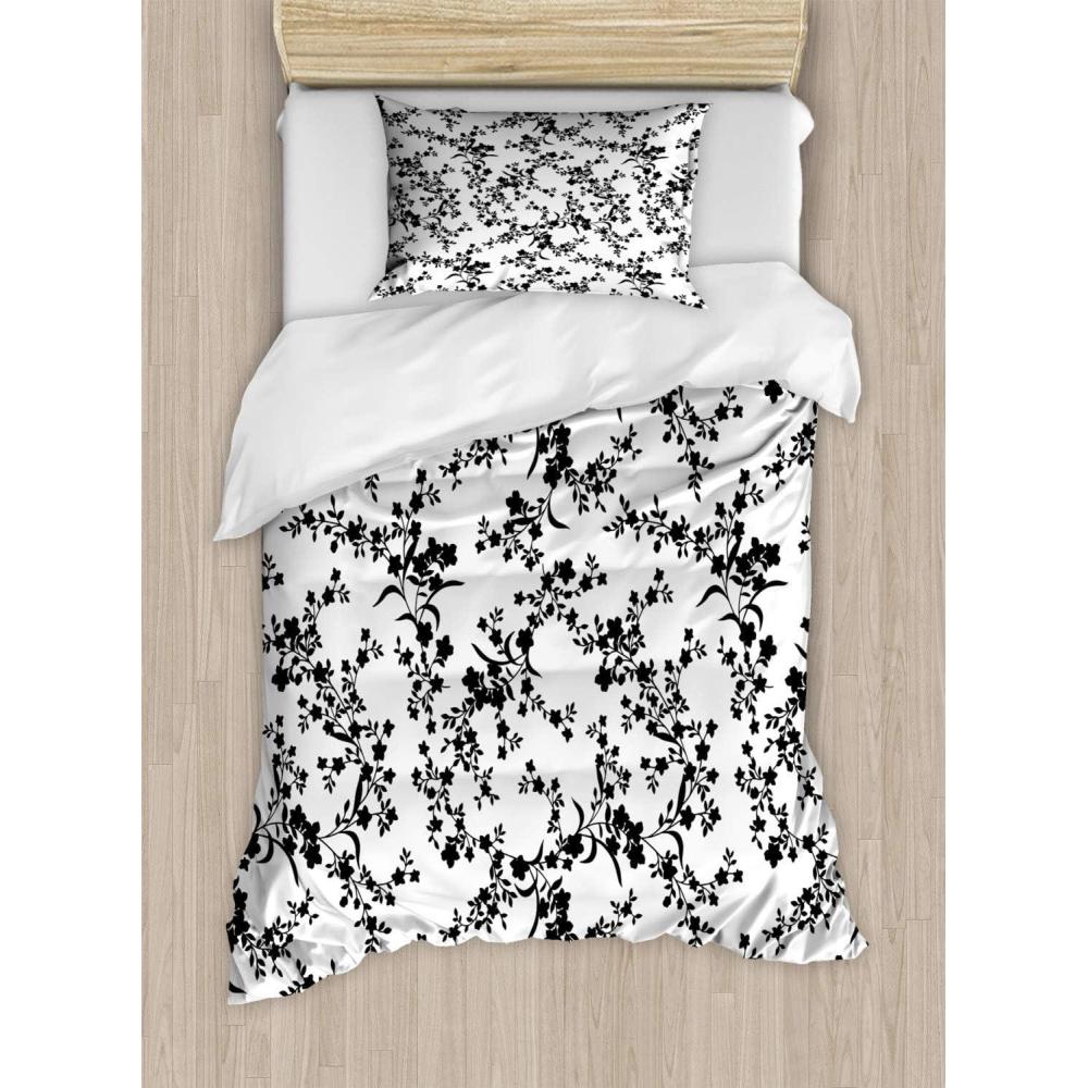 imageAmbesonne Valentines Day Duvet Cover Sets Romantic Colorful Hearts Love Happiness Theme Valentines Day Illustration Bedding Set with 2 Duvet Covers amp 4 Pillowcases 2 Pack Queen Size MulticolorCharcoal Grey