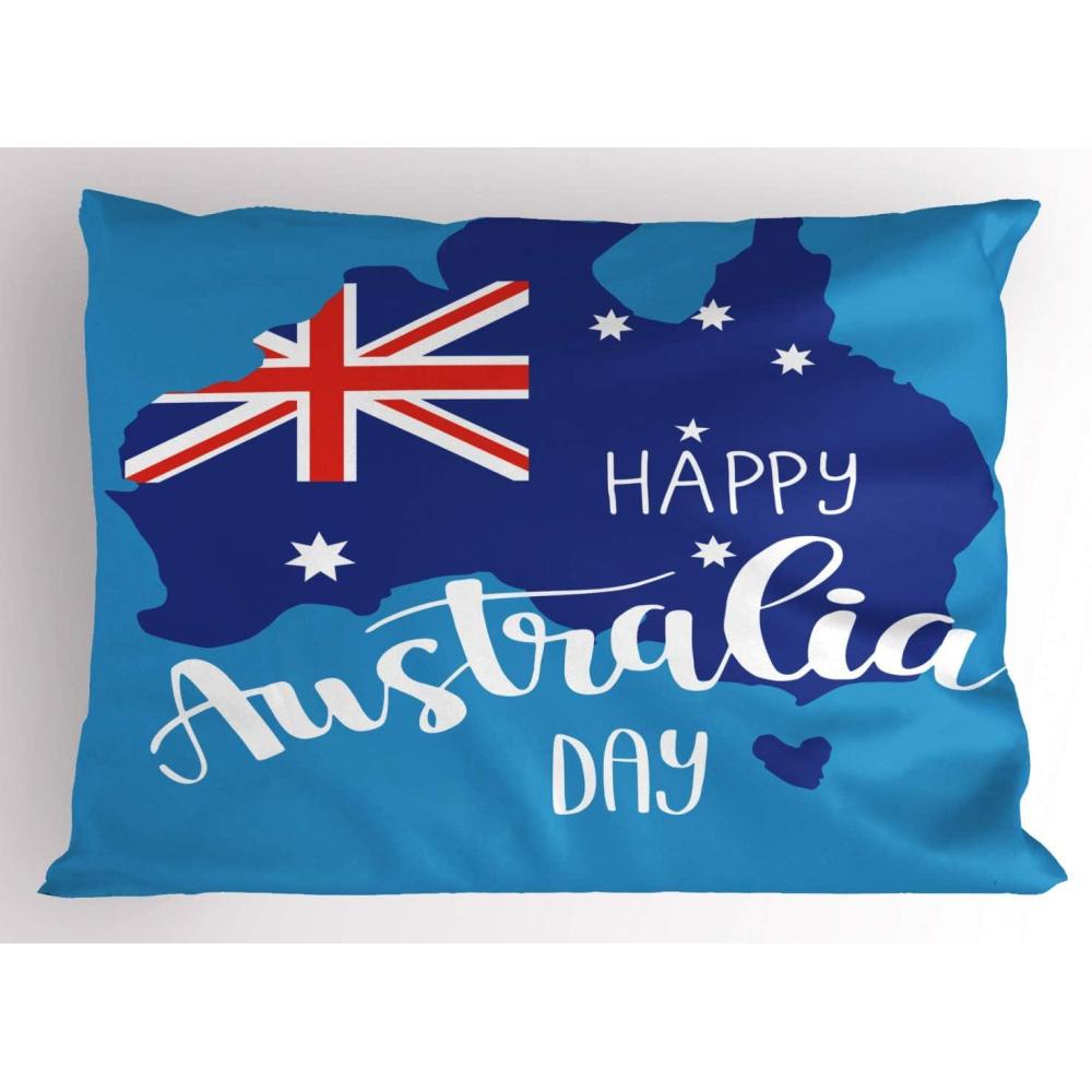 imageAmbesonne Valentines Day Pillow Sham Set of 2 Clouds in Clear Blue Sky Forming a Heart Shape Romantic Beach Quality Microfiber Bedding Item for All Seasons 30 x 20 Blue White Sand BrownBlue Pale Blue Vermilion