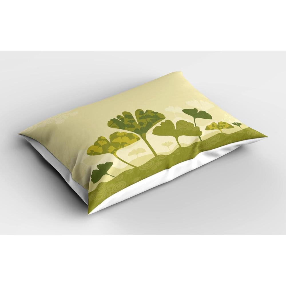 imageAmbesonne Valentines Day Pillow Sham Set of 2 Clouds in Clear Blue Sky Forming a Heart Shape Romantic Beach Quality Microfiber Bedding Item for All Seasons 30 x 20 Blue White Sand BrownOlive Green and Beige