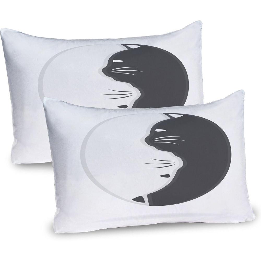 imageAmbesonne Valentines Day Pillow Sham Set of 2 Pop Culture Keep Calm Words with Heart Shaped Eye Love Theme Quality Microfiber Bedding Item for All Seasons 36 x 20 Charcoal Grey Pale PinkPale Grey and Grey
