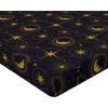 Ambesonne Batik Fitted Sheet, Vintage Pattern in Style Curly Leaves and Traditional Paisley Motifs, Soft Decorative Fabric Bedding All-Round Elastic Pocket, Full Size, Yellow Orange(Indigo and Dark Yellow)