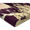 Ambesonne Batik Fitted Sheet, Vintage Pattern in Style Curly Leaves and Traditional Paisley Motifs, Soft Decorative Fabric Bedding All-Round Elastic Pocket, Full Size, Yellow Orange(Purple Cream)