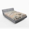 Ambesonne Batik Fitted Sheet, Vintage Pattern in Style Curly Leaves and Traditional Paisley Motifs, Soft Decorative Fabric Bedding All-Round Elastic Pocket, Full Size, Yellow Orange(Grey Yellow)