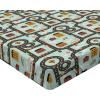 Ambesonne Batik Fitted Sheet, Vintage Pattern in Style Curly Leaves and Traditional Paisley Motifs, Soft Decorative Fabric Bedding All-Round Elastic Pocket, Full Size, Yellow Orange(Pale Green Grey)