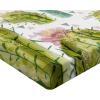 Ambesonne Batik Fitted Sheet, Vintage Pattern in Style Curly Leaves and Traditional Paisley Motifs, Soft Decorative Fabric Bedding All-Round Elastic Pocket, Full Size, Yellow Orange(White Green)