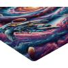 Ambesonne Batik Fitted Sheet, Vintage Pattern in Style Curly Leaves and Traditional Paisley Motifs, Soft Decorative Fabric Bedding All-Round Elastic Pocket, Full Size, Yellow Orange(Purple Blue Multicolor)