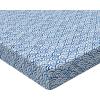 Ambesonne Batik Fitted Sheet, Vintage Pattern in Style Curly Leaves and Traditional Paisley Motifs, Soft Decorative Fabric Bedding All-Round Elastic Pocket, Full Size, Yellow Orange(Navy Blue)