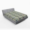 Ambesonne Batik Fitted Sheet, Vintage Pattern in Style Curly Leaves and Traditional Paisley Motifs, Soft Decorative Fabric Bedding All-Round Elastic Pocket, Full Size, Yellow Orange(Pale Green Grey)