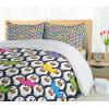 Ambesonne Birds Duvet Cover Sets, Pattern with Flying Birds Carrying Heart Branches Love Valentines Day Inspired Print, Bedding Set with 2 Duvet Covers & 4 Pillowcases, 2 Pack Queen Size, Multicolor(Dark Grey Multicolor)