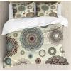 Ambesonne Birds Duvet Cover Sets, Pattern with Flying Birds Carrying Heart Branches Love Valentines Day Inspired Print, Bedding Set with 2 Duvet Covers & 4 Pillowcases, 2 Pack Queen Size, Multicolor(Burgundy Pale Green)