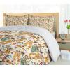 Ambesonne Birds Duvet Cover Sets, Pattern with Flying Birds Carrying Heart Branches Love Valentines Day Inspired Print, Bedding Set with 2 Duvet Covers & 4 Pillowcases, 2 Pack Queen Size, Multicolor(Ivory Multicolor)